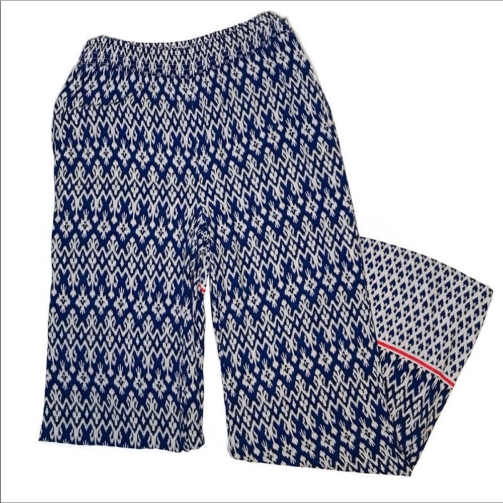 Beachlunchlounge Blue Ikat Print Wide Leg Pants